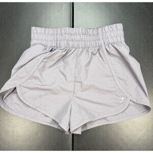 Gymshark Women's Regular Fit Retro Waistband Short EH6 Purple Small
